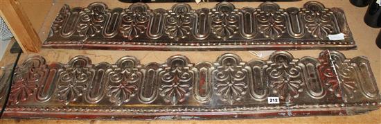 3 Victorian decorative metal pelmets